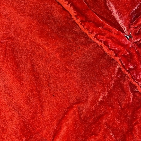 We the free crushed velvet red top medium oversized - Picture 13 of 15